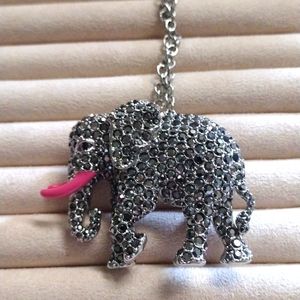Crystal Elephant Brooch or Necklace